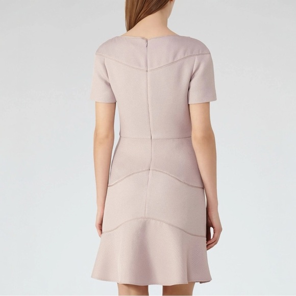 REISS • Hazel Textured Panel Dress in Ash - Picture 15 of 15